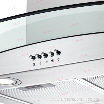 Curved glass Cooker Hood 506B 70/90cm